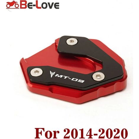 (Rouge 2014-2020) Compatible avec YAMAHA MT-09 MT 09 MT09 Tracer 900 XSR900 2014-2023 2021 22 Béquille latérale/pied d'extension Maxpower (1/4)