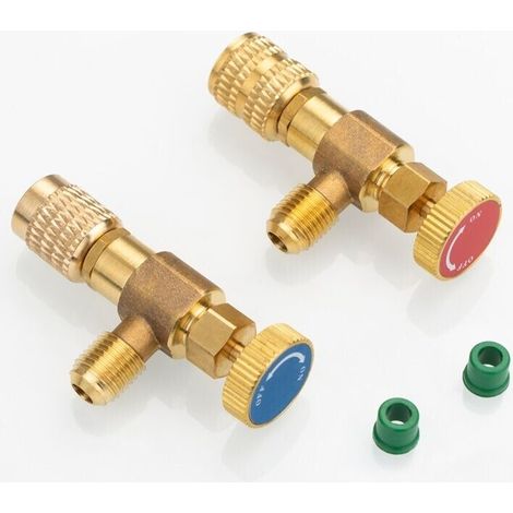Stück Kältemittelventiladapter, Klimaanlagenwerkzeug, Sicherheitsventil, Flüssigkeitsventil, R410A, R22 Kältemittel, 1/4"-Sicherheitsadapter für Heimwerkerbedarf - LIAIKI