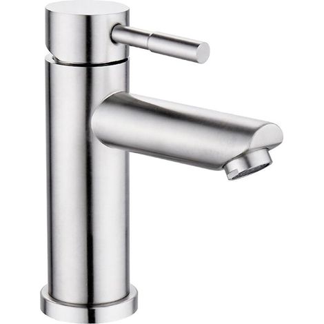 Robinet droit d'eau chaude et froide en acier inoxydable (1/5)