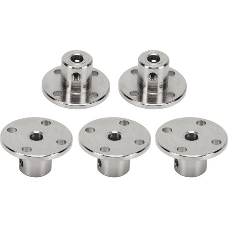 5PCS Accouplements Rigides 4mm en Acier pour Moteurs RC, Arbres et Axes de Modélisme DIY (1/5)