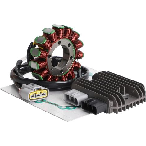 Regolatore di statore, materiale magnetico di alta qualità, dimensioni standard, compatibile con i modelli ZX600, regolatore di tensione per moto, codice ricambio 21003-0083 (1/5)