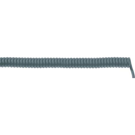 [NEUWERTIG] B-Ware LAPP Spiralkabel PUR 1000-3000mm grau 18 Adern 300V Kabelleitung 1 Stück (1/2)