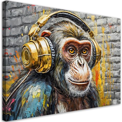 Quadro su tela, Musica DJ Mono - 60x40 (1/5)