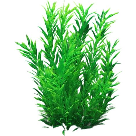 Grandes plantes artificielles en plastique pour aquarium, décoration pour tous les poissons, 32 cm de haut x 18 cm de large (1/5)