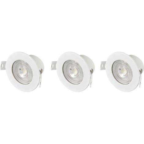 Sygonix SY-6417586 Luminaire à LED encastrable jeu de 3 blanc chaud à blanc neutre LED LED 5.5 W bla (1/5)