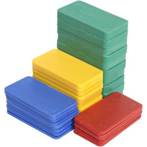 40Pièces Cales de en Plastique Cale Fenetre 60 x 40mm Cale Parquet entretoise plastique cales lambourdes jusqu'à 2 t de charge pour Portes et fenêtres(épaisseur : 1.5 10mm) (1/5)