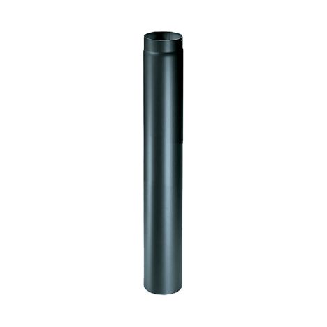 Tuyau de poele a' bois en acier aluminise' noir 13 x h 50 cm e'paisseur. Tempe'rature de fonctionnement max. de 2 mm Utilisation inte'rieure a' 400o