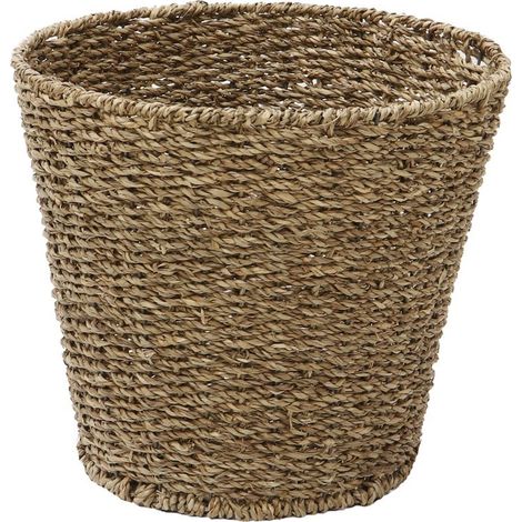 Hand Woven Seagrass Waste Paper Basket Bin