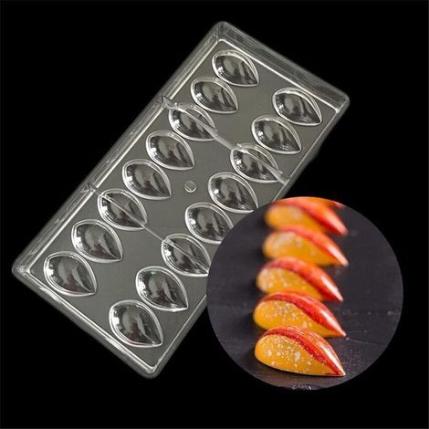 Moule en polycarbonate pour chocolat formes lotus olive fruit goutte eau et citron outil pour pâtisserie créative et confiserie professionnelle