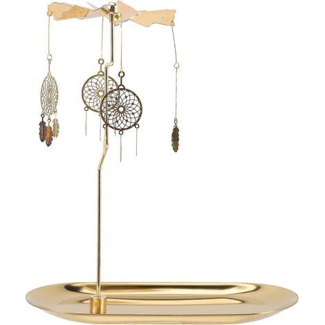 1 ensemble de bougeoirs rotatifs, support de bougie, chandelier romantique, décoration de fête-21x18cm (1/4)