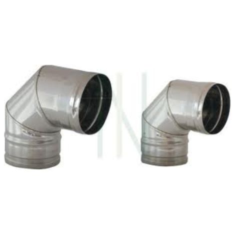 COUDE COUDE 90 ACIER INOXYDABLE AISI 304 POASLES AEU TUYAU DE POASLE DE 130 MM