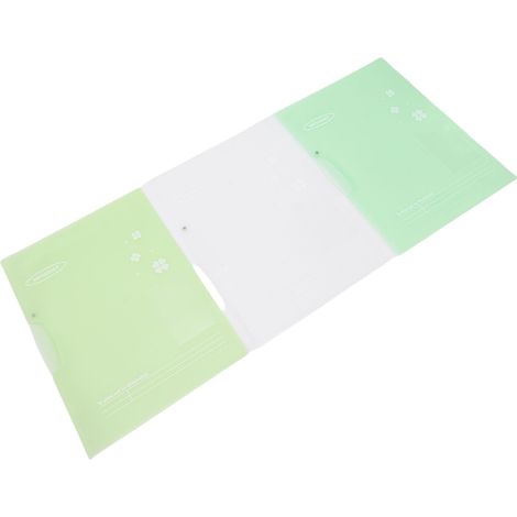 Lot de 3 chemises à pince transparentes capacité 40 feuilles, porte-documents épais en PP pour papier A4 et Letter (1/5)