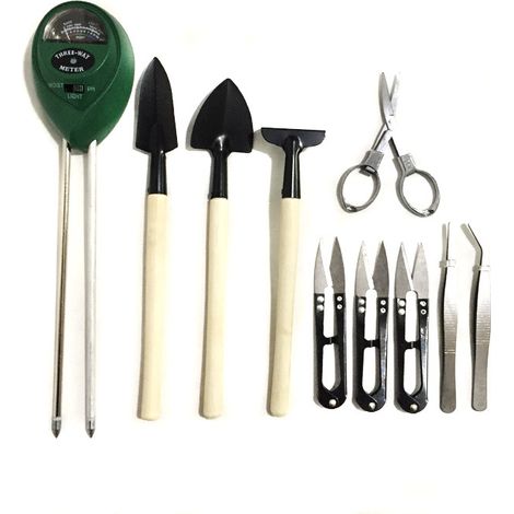 Outil de Jardin pour Les Plantes juteuses, Ensemble Trois en Un détecteur de Sol--10pcs (1/4)