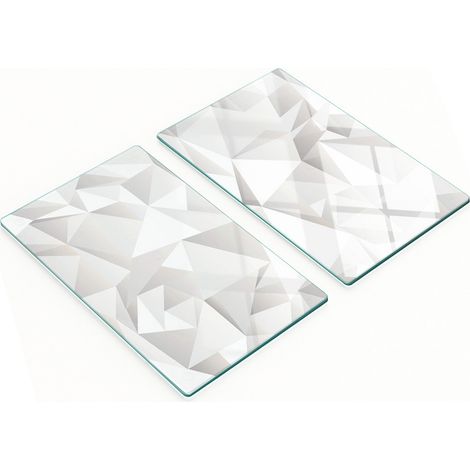 Planches décoratives en verre pour présenter des amuse-gueules, motif abstrait, 2 x 30 x 52 cm (1/5)