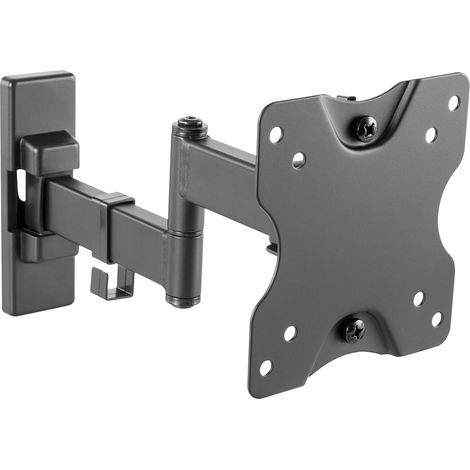 Support Mural Écran PC TV 13 17 19 22 24 27 28 32 34 Pouces Rotatif Orientable Inclinable Universel Fixation Murale TV Noir VESA 75x75 100x100 (1/5)