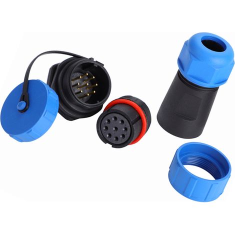 Connecteur fiche prise aviation plastique étanche IP68 SP21 7 broches (9 broches) (1/5)