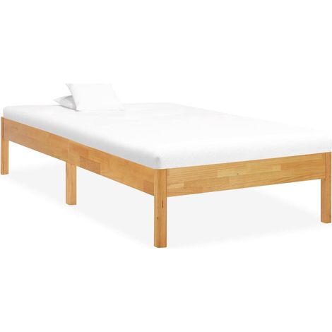 Estructura de cama sin colchón madera maciza roble 90x200 cm vidaXL (1/5)