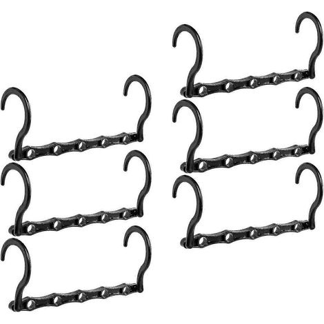 Lot de 6 cintres magiques gain de place pour placard, organisateur de cintres multi-usages en plastique robuste pour vêtements lourds (1/5)