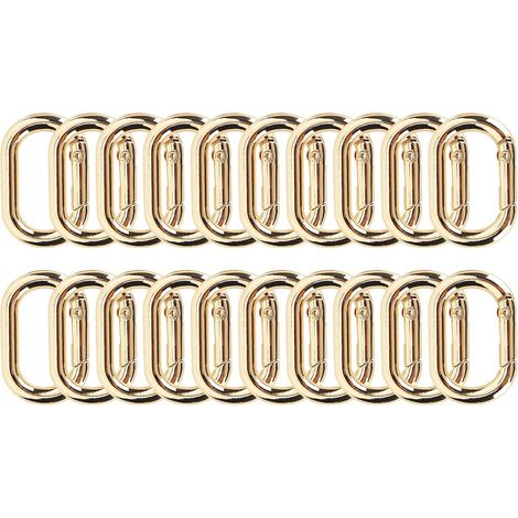 20 mousquetons ovales 23mm en alliage pour sacs, porte-clés et sangles. (1/5)