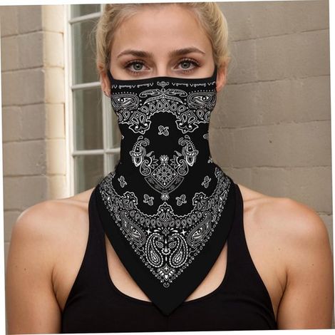 Cache-cou/masque anti-UV pour homme et femme, bandana, écharpe d'été respirante, anti-poussière et coupe-vent, idéal pour la moto (1/5)