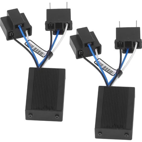 2Pcs Décodeur Feu LED Alu Alliage Compact Universel Suppresseur défaut erreur H4 (1/3)