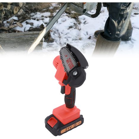 Tronçonneuse miniature portable de 10 cm (4 pouces) avec batterie lithium-ion 21 V à balais, norme européenne 100-240 V (1/5)