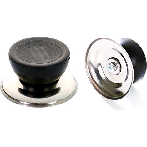 Knob Pour Couvercle De Casserole - Base En Acier Inoxydable Et Corps En PP - Diamètre De Base 6 2 Cm - Trou De Montage 6 Mm - Lot De 5