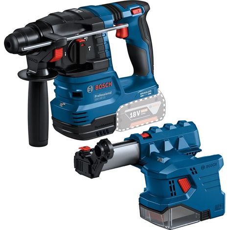 Bosch GBH 18V-22 SDS Brushless Cordless Rotary Hammer + Dust Extractor GDE 18V