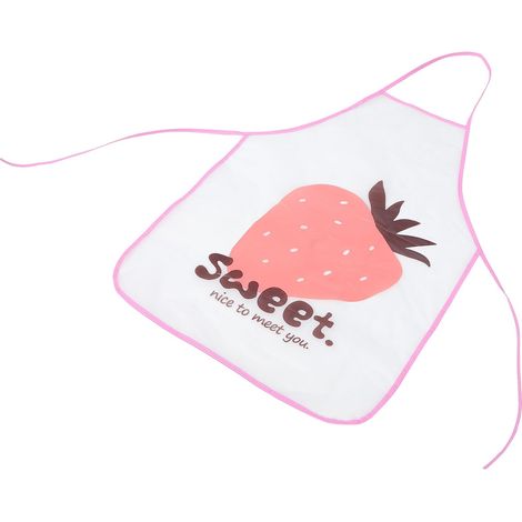 Tablier Jetable sans Manches pour Adulte Tablier Cuisine Imperméable Motif Fraise Protection Anti huile pour Préparation Repas à (1/4)