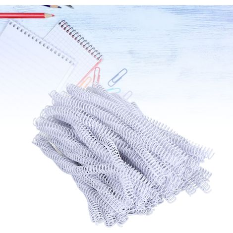 100 A4-Blätter zu binden, Rückendurchmesser 14,3 mm, 48 Zähne, Verhältnis 4:1, Bindekapazität 115 Blatt, Spiralbindung, weiße Spirale. (1/5)