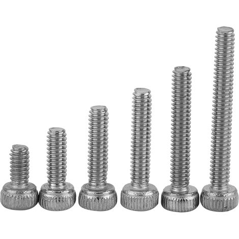 180-teiliges Set M2-Innensechskantschrauben, schwarz, Edelstahl 304, 4–16 mm (1/5)