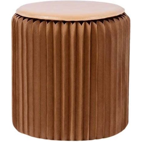 Pouf en carton plié 35 cm – Repose pieds léger – Dimensions 16x16 cm – Livré monté – Design moderne – Ideanature (1/4)