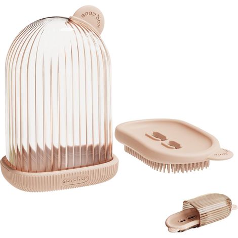 Porte-savon de voyage rond étanche, idéal pour la maison, la salle de bain, la randonnée et le camping. (1/5)