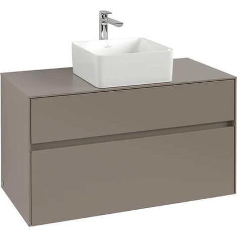 VB WaschbeckenUS Collaro C038B0 1000x548x500mm Eckig Volcano Black