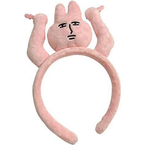Bandeau à cheveux en peluche avec motif lapin, décoration pour frange, accessoire pour cheveux épais ou fins. Bandeau pour fille. (1/5)