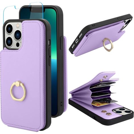Hülle für iPhone 13 Pro Max 6,7 Zoll 5G, lila, Brieftaschen-Design (1/5)