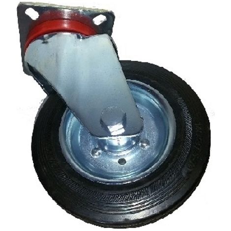RUOTA AVO 80 140 x 37,5 mm CON RIVESTIMENTO IN GOMMA PIENA E SUPPORTO GIREVOLE (1/2)