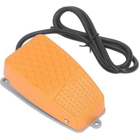 Interrupteur au pied 250 V, contact argenté, boîtier antidérapant en alliage d'aluminium, commande d'alimentation au pied pour scie circulaire, normalement fermé (1/5)
