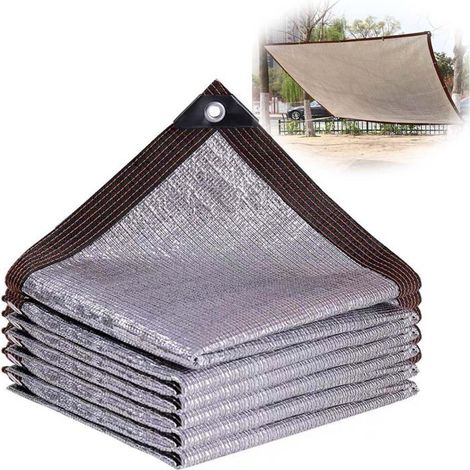 Schattiernetz 3x4m - Wasserdichtes Isoliernetz mit Ösen, 90% Sonnenschutz für Gewächshaus, Garten, Terrasse, Balkon