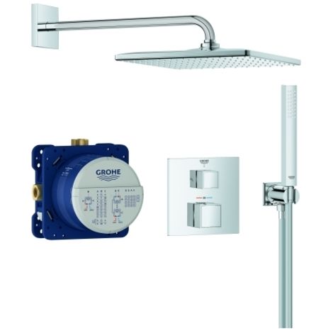 GROHE Grohtherm Cube Système de douche, set complet y compris (1/3)