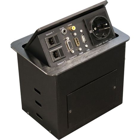 "Equip 33341 Hub d`interfaces Noir - Hub d`interfaces (USB 2.0, Noir, AC, 100-240 V, 10 A, 50/60 Hz)"