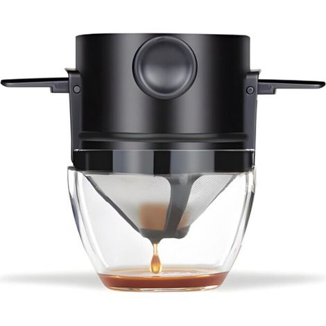 Manual coffee maker, reusable coffee filter, black (1/5)