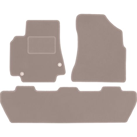 Beige Veloursmatten für: Citroen Berlingo II Kombivan, Multispace, 5-Sitzer (2008-2018) (1/5)