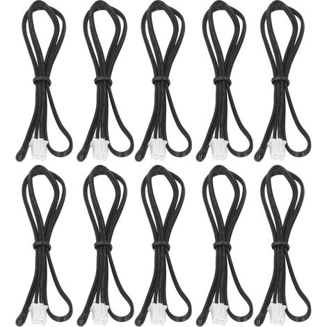 ZVD 10K NTC Thermistance Sonde 10 Pièces Capteur de Température Sonde 10K Température Capteur de Température pour Climatiseur(B) (1/4)