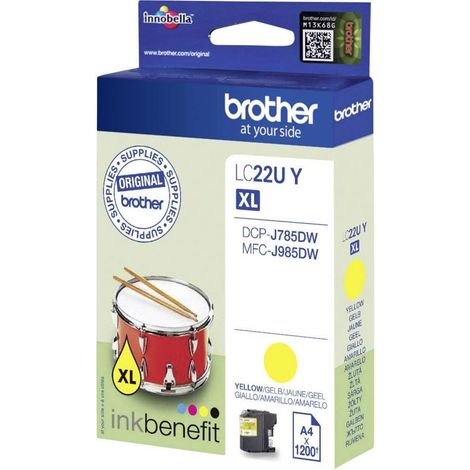 LC-22UY Cartouche d'encre Rendement élevé (XL) Jaune (1/5)