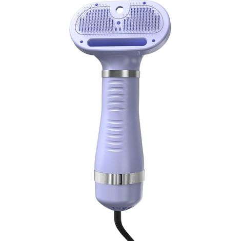 Sèche-cheveux 2 en 1 pour chiens et chats, brosse et lissage des poils, 300 W, 30-50 dB, réglable (violet) (1/4)