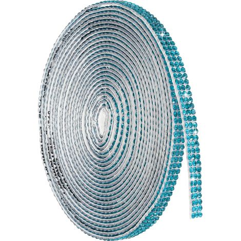 Yard Self-Adhesive Rhinestone Ribbon Cyan Blue (1/5)