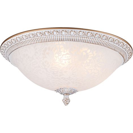 Plafoniera Ceiling & Wall in Metallo Pascal Bianco con Oro (1/5)