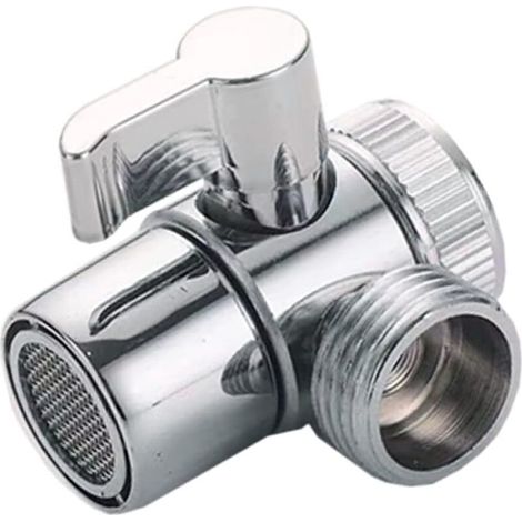 Composant de robinetterie de douche à 3 voies, adaptateur de pommeau de douche pour robinet d'évier monté sur bras de douche, vanne inverseuse de douche pour cuisine (alliage de zinc)
