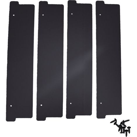 4 pièces bande de confidentialité pour cabine de salle de bain blocs de couverture d'écart de porte remplissage de vue pour joint de séparation de toilettes publiques matériau PP noir facile à install (1/5)